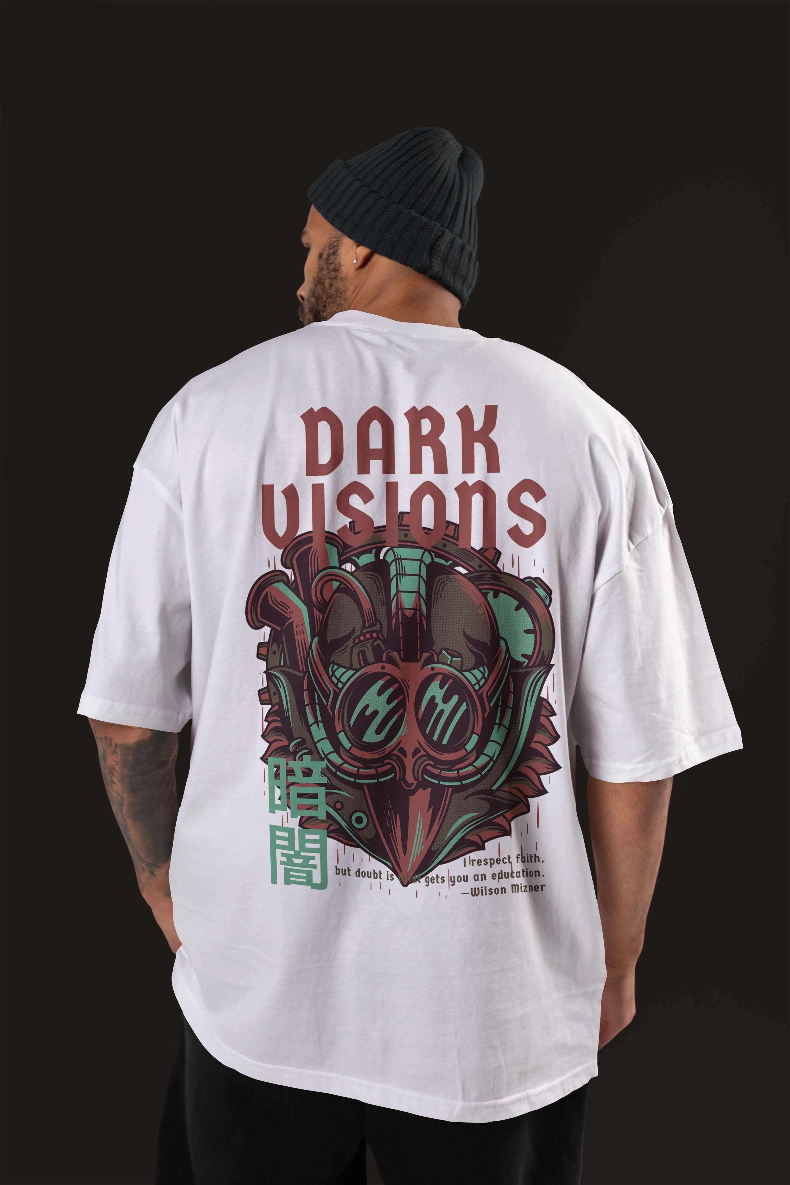 DARK VISIONS Premium Oversize Tshirt (White)