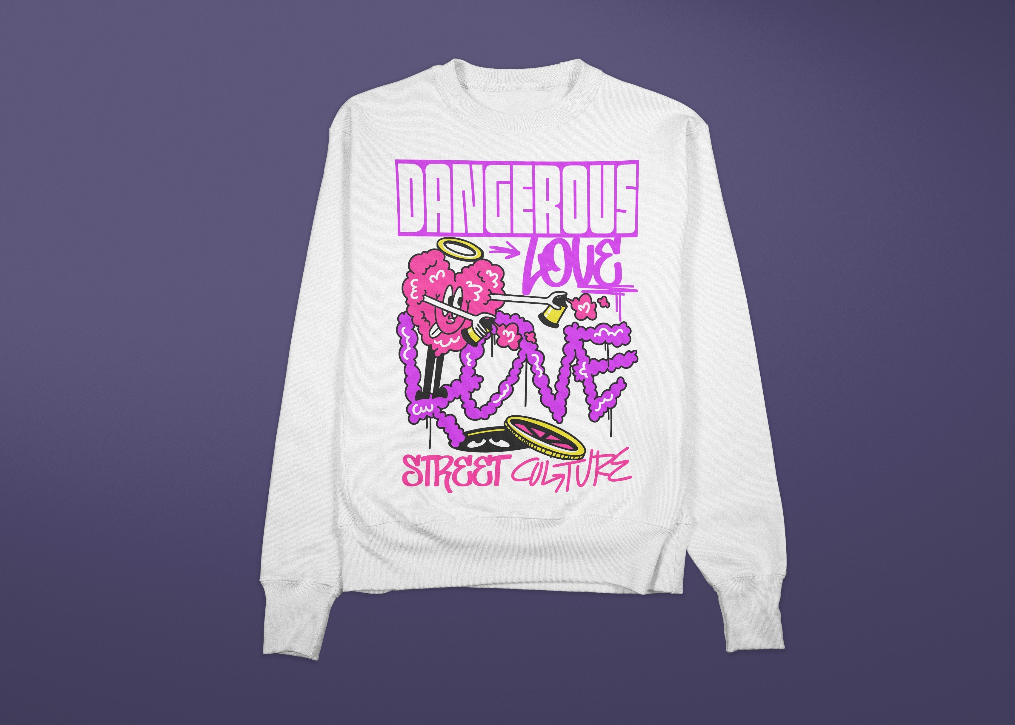 DANGEROUS Premium Sweatshirt (White)