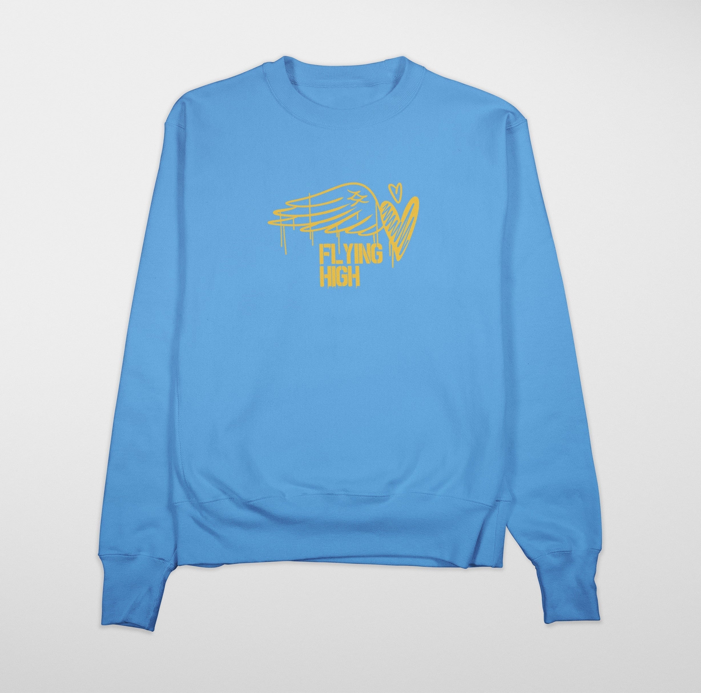 FLY HIGH Premium Sweatshirt (Sky Blue)