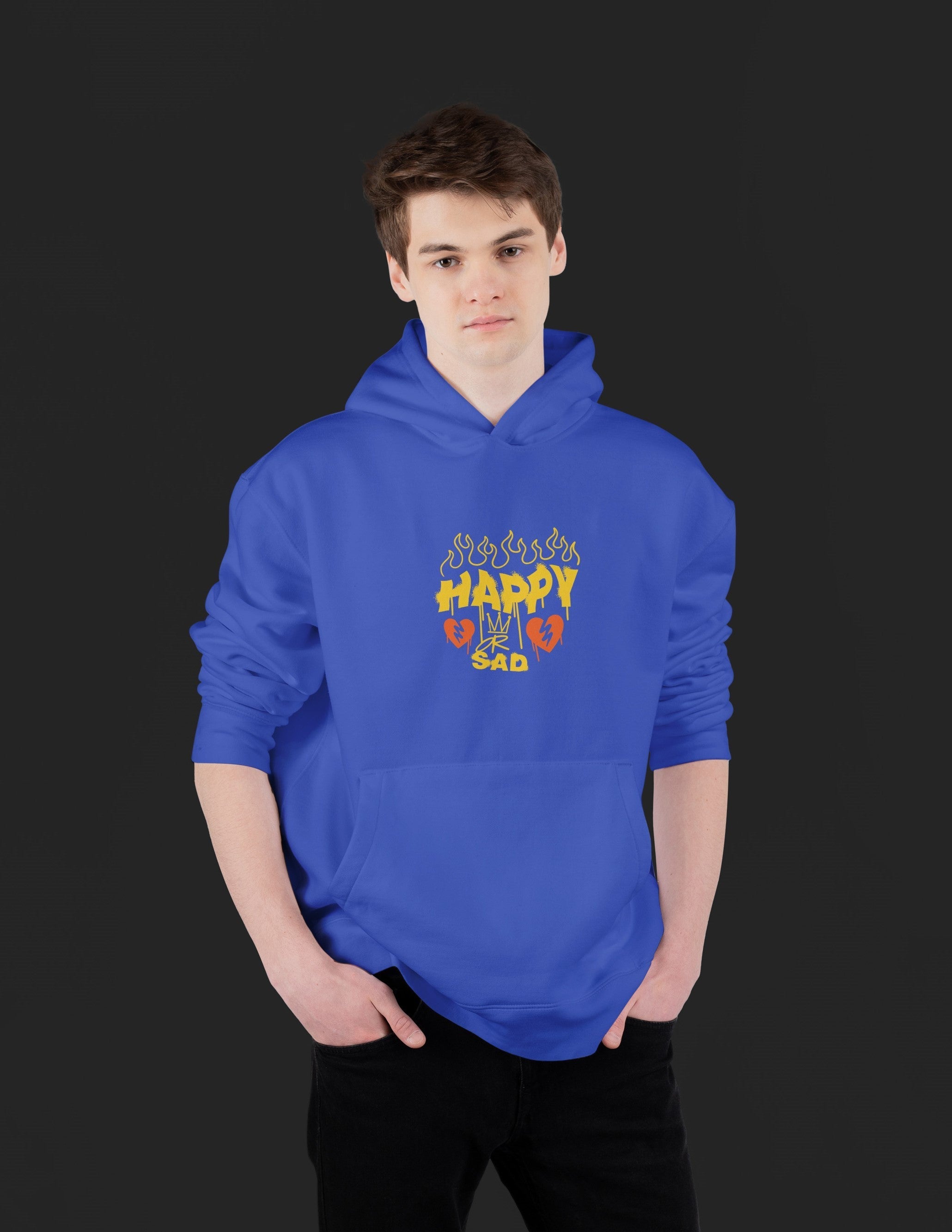 HAPPY Ultra Premium Oversize Hoodie 350 GSM (Royal Blue)