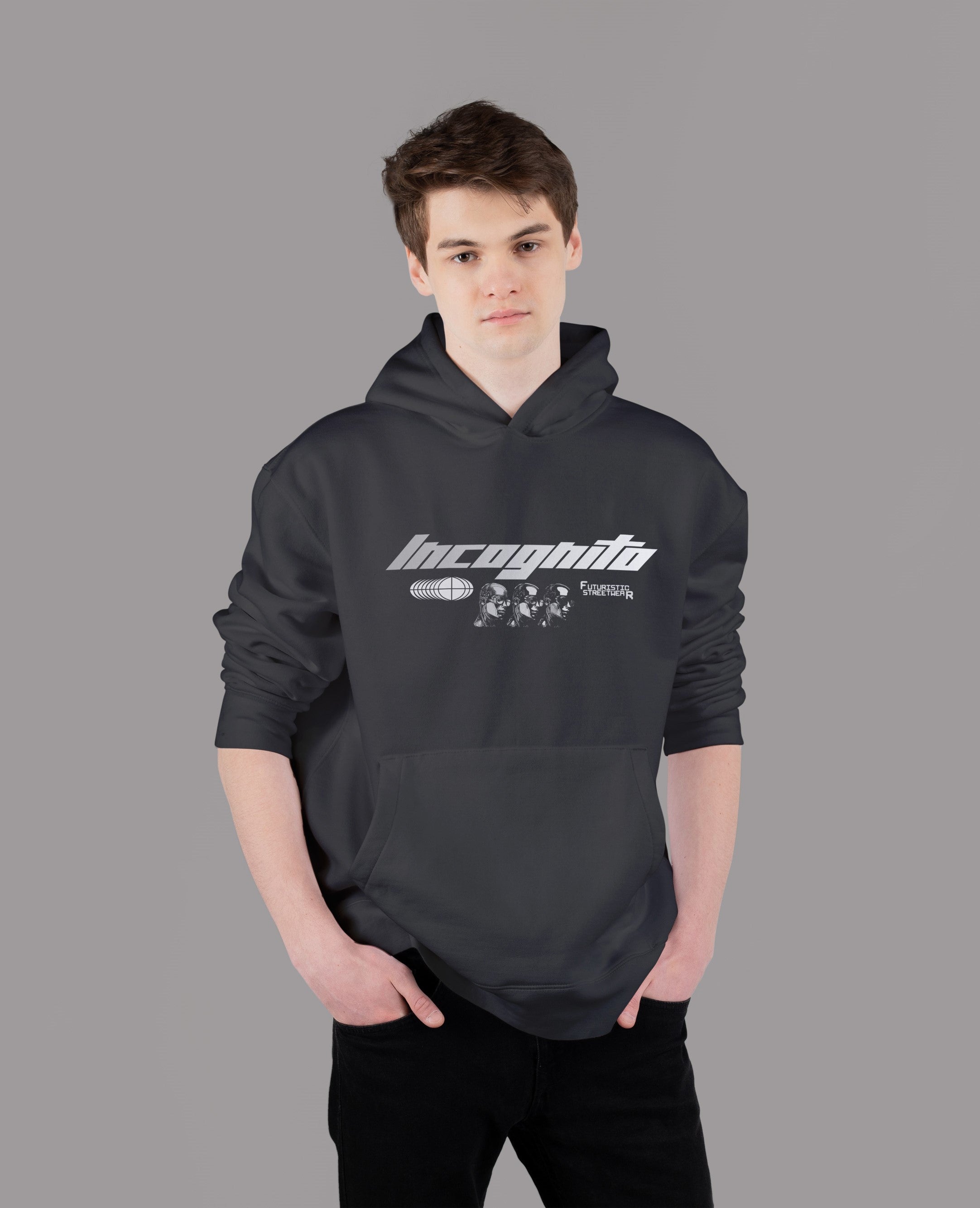 INCOGNITO Ultra Premium Oversize Hoodie 350 GSM (Black)