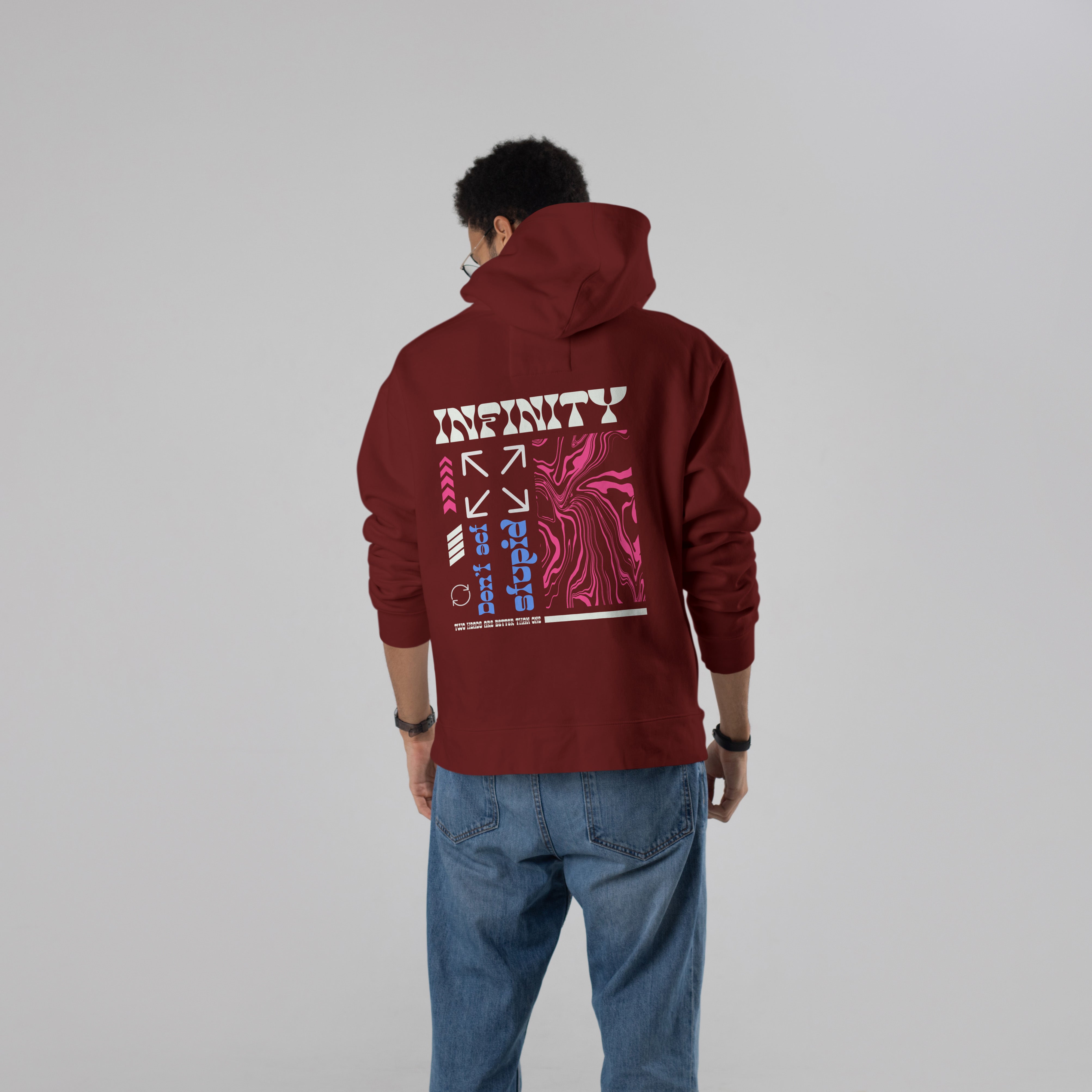 INFINITY Premium Oversize Hoodie (Maroon)