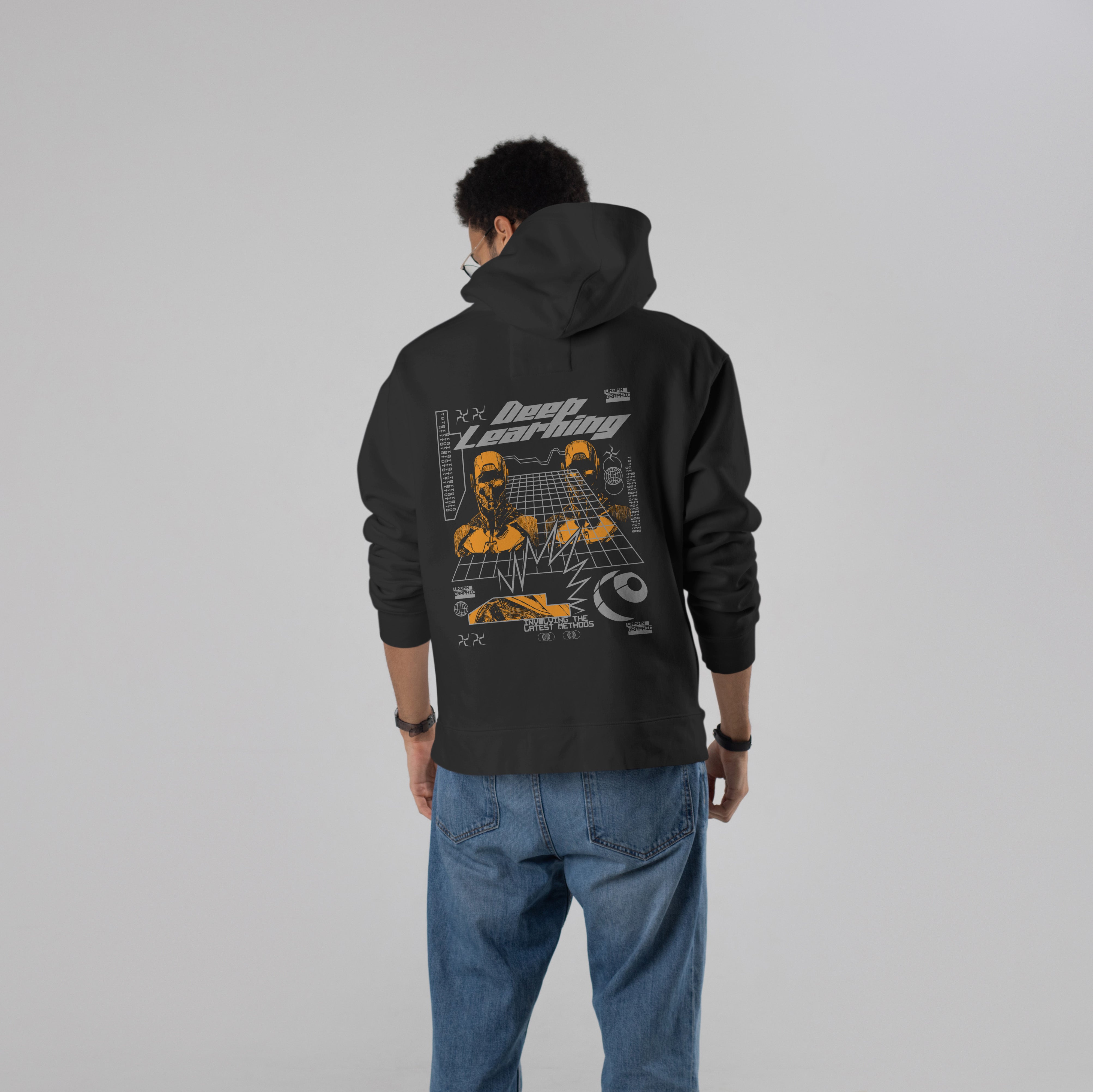 DEEP LEARNING Premium Oversize Hoodie (Black)