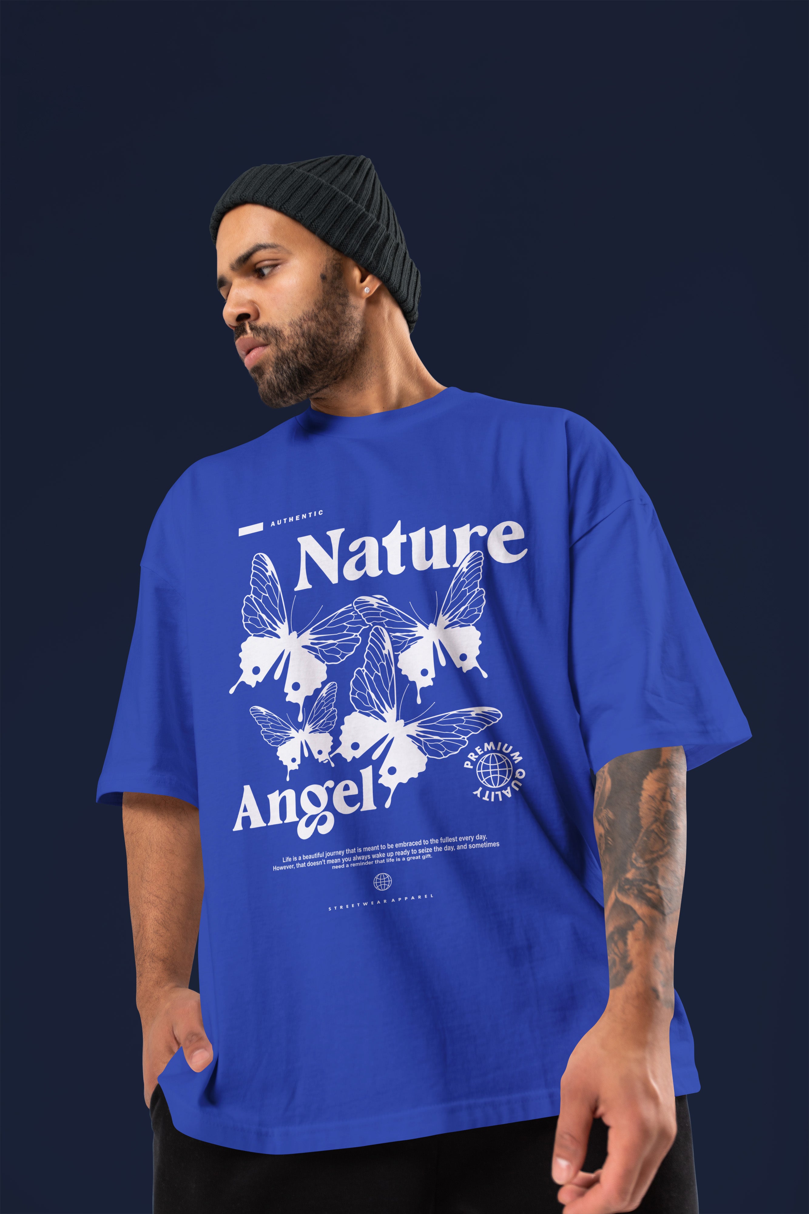 NATURE LOVE Premium Oversize Tshirt (Royal Blue)