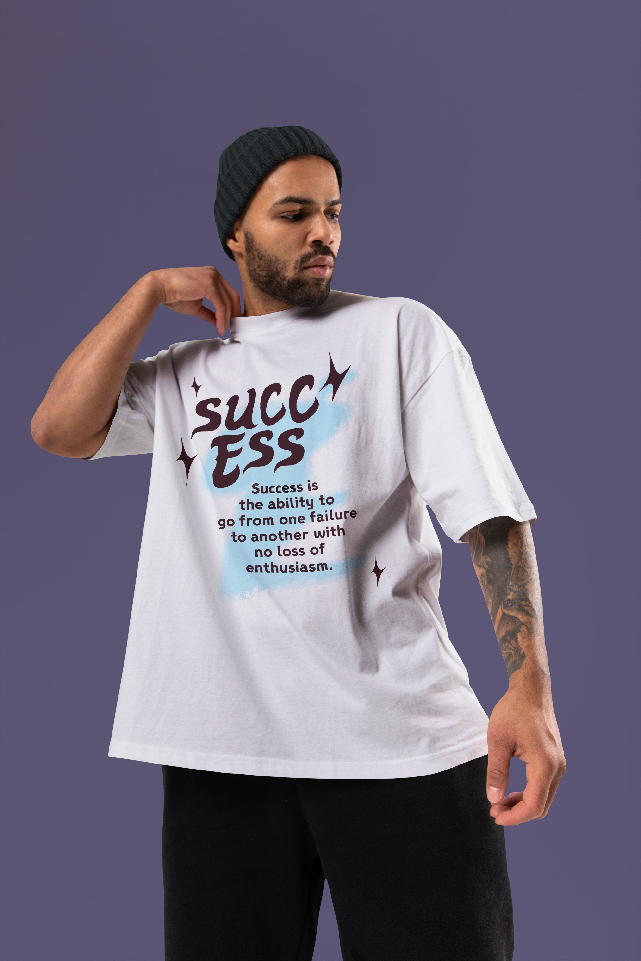 SUCCESS Premium Oversize Tshirt (White)