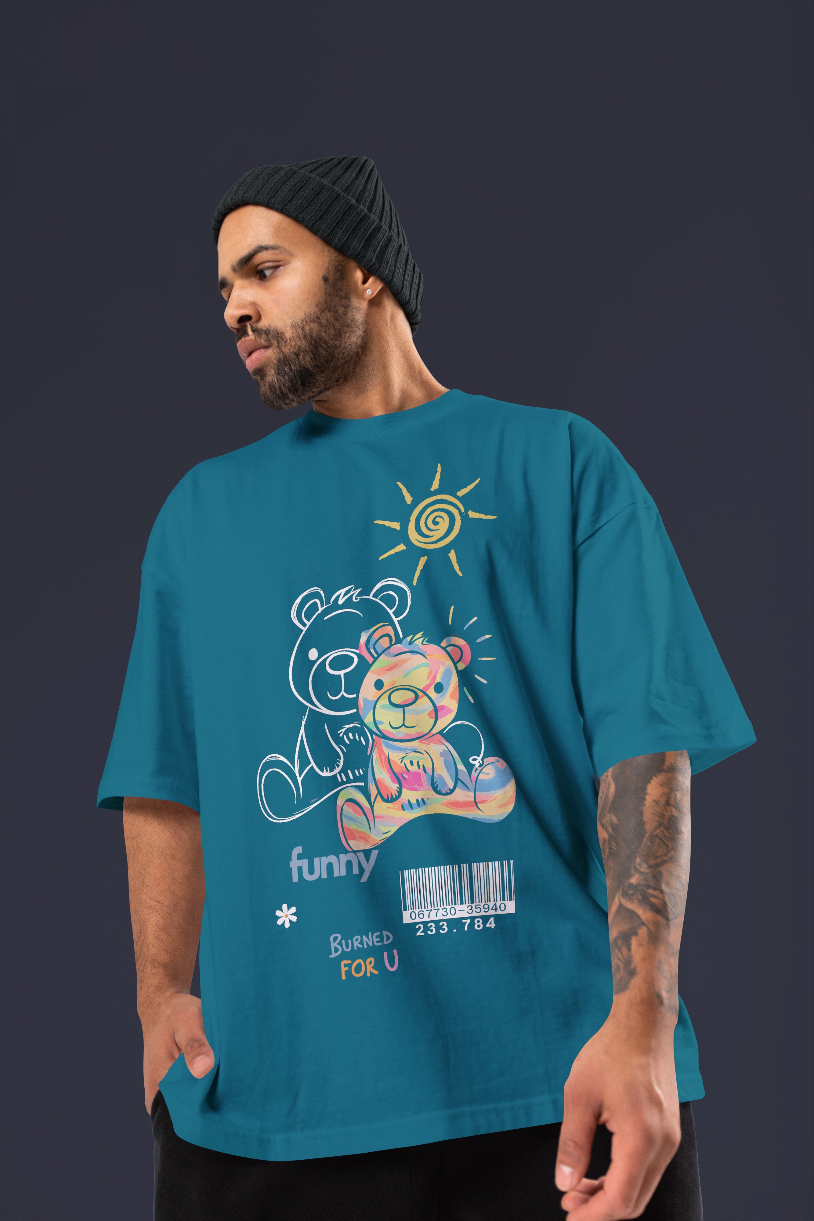 TEDDY Premium Oversize Tshirt (Crystal Teal)