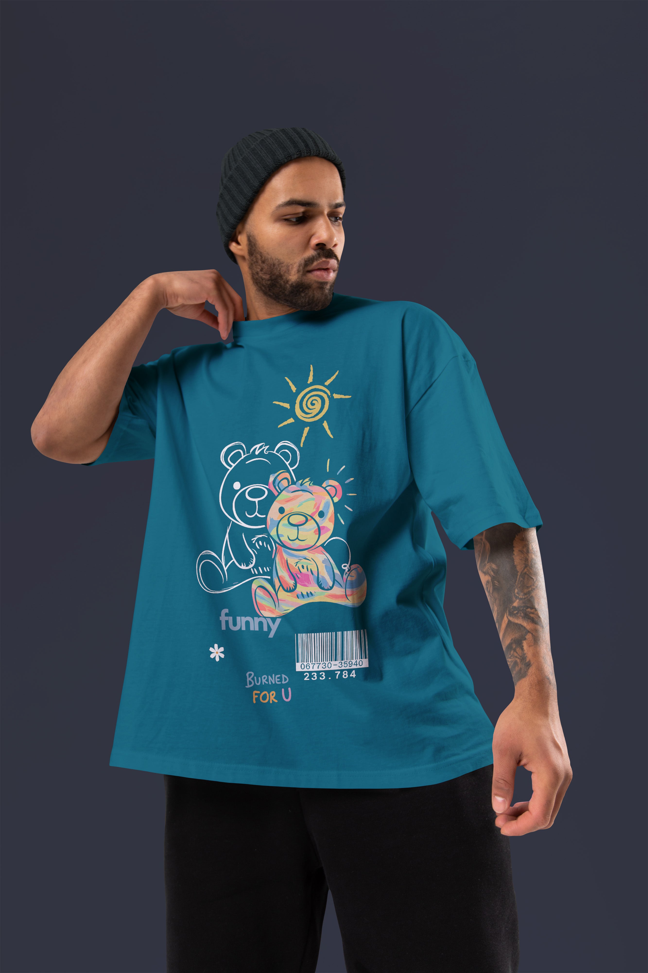 TEDDY Premium Oversize Tshirt (Crystal Teal)