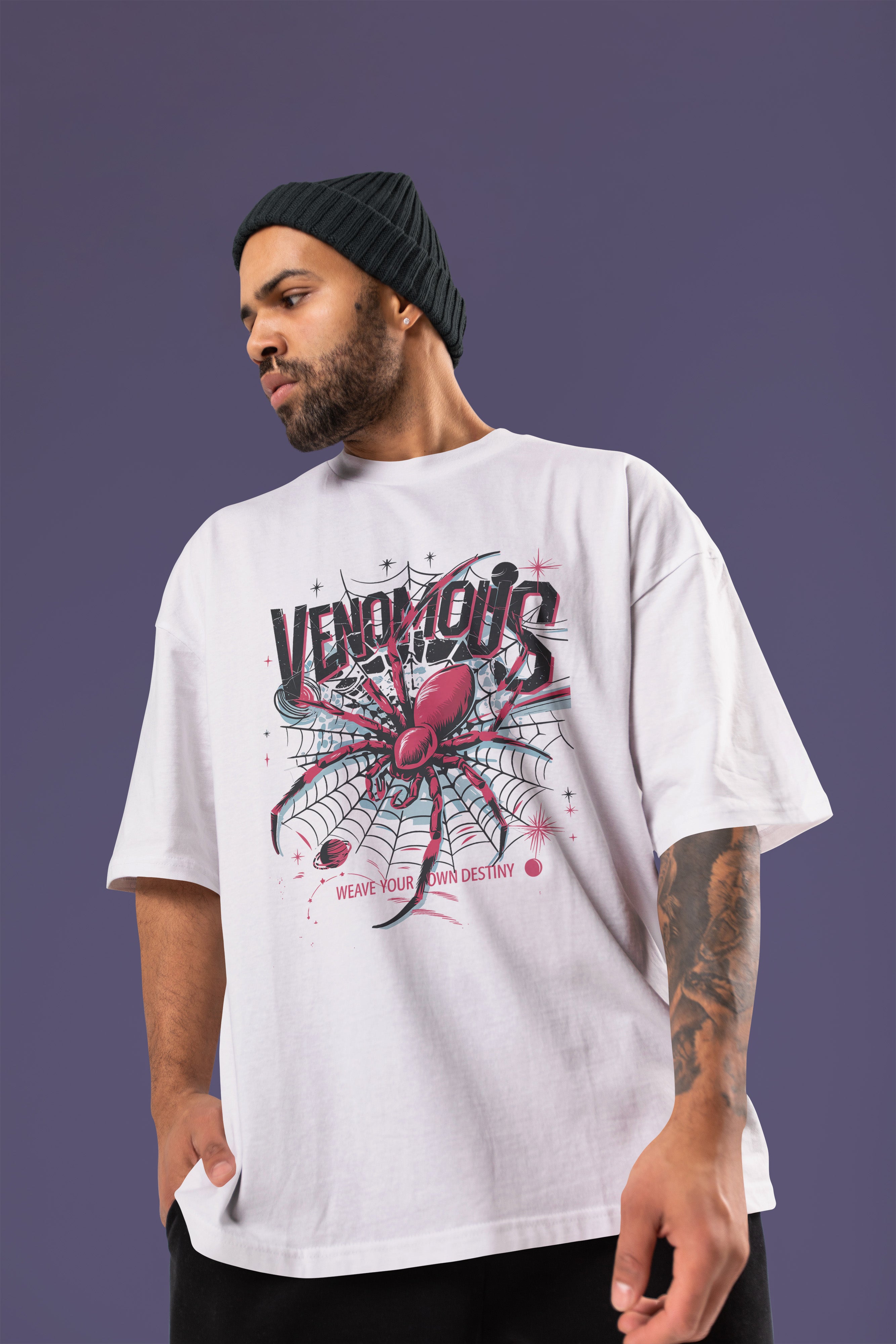 VENOMOUS Premium Oversize Tshirt (White)