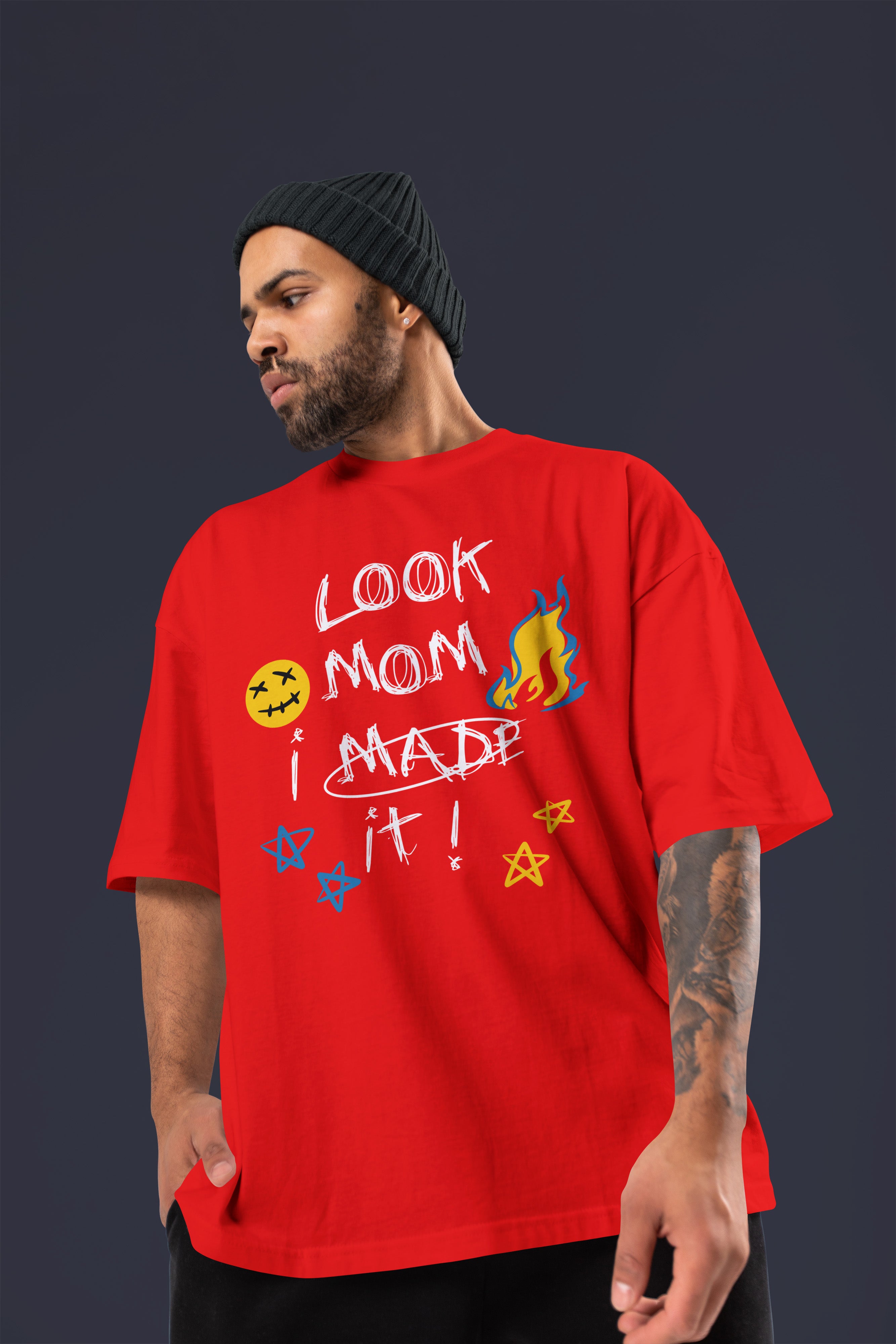 MOM Premium Oversize Tshirt (Red)