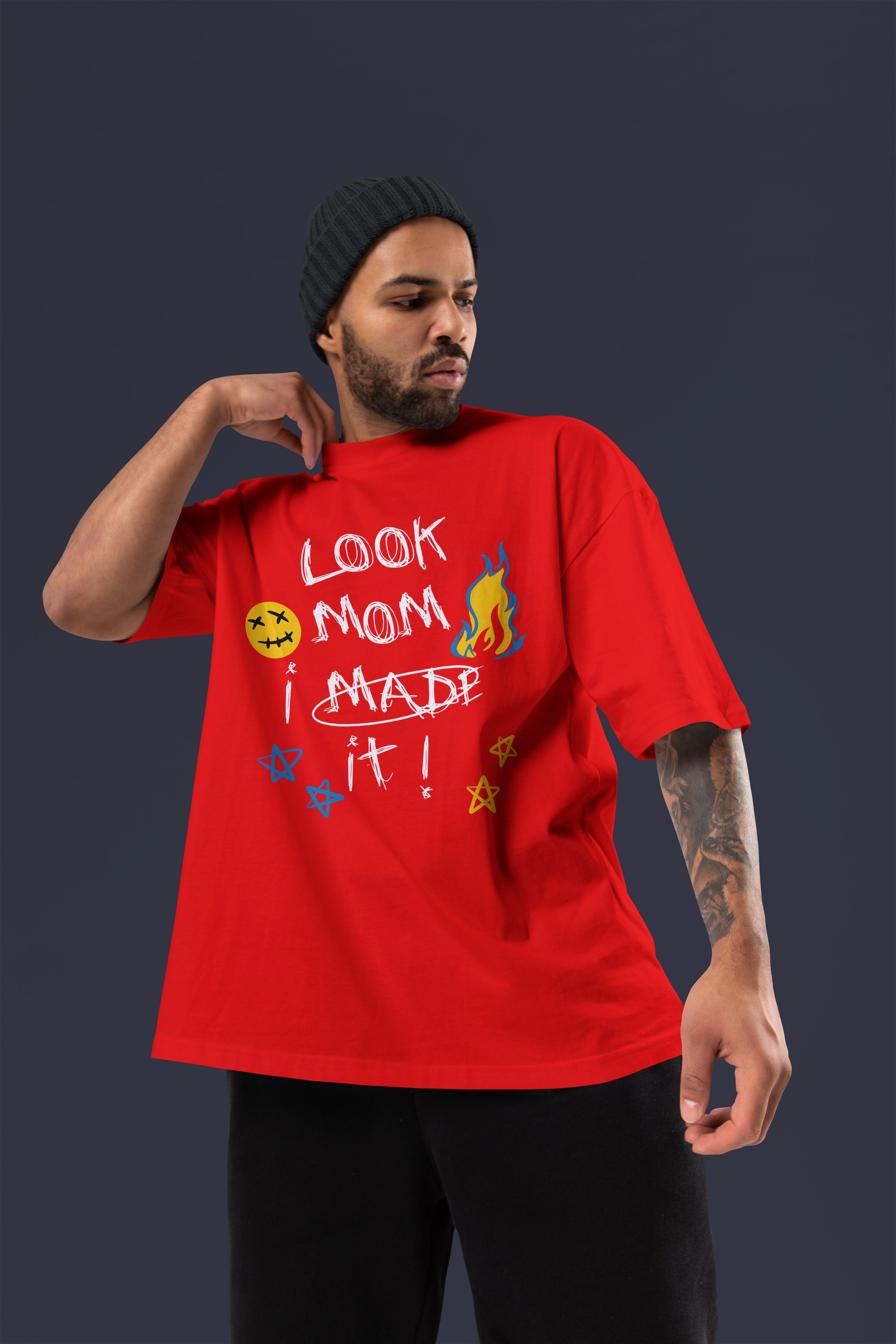 MOM Premium Oversize Tshirt (Red)