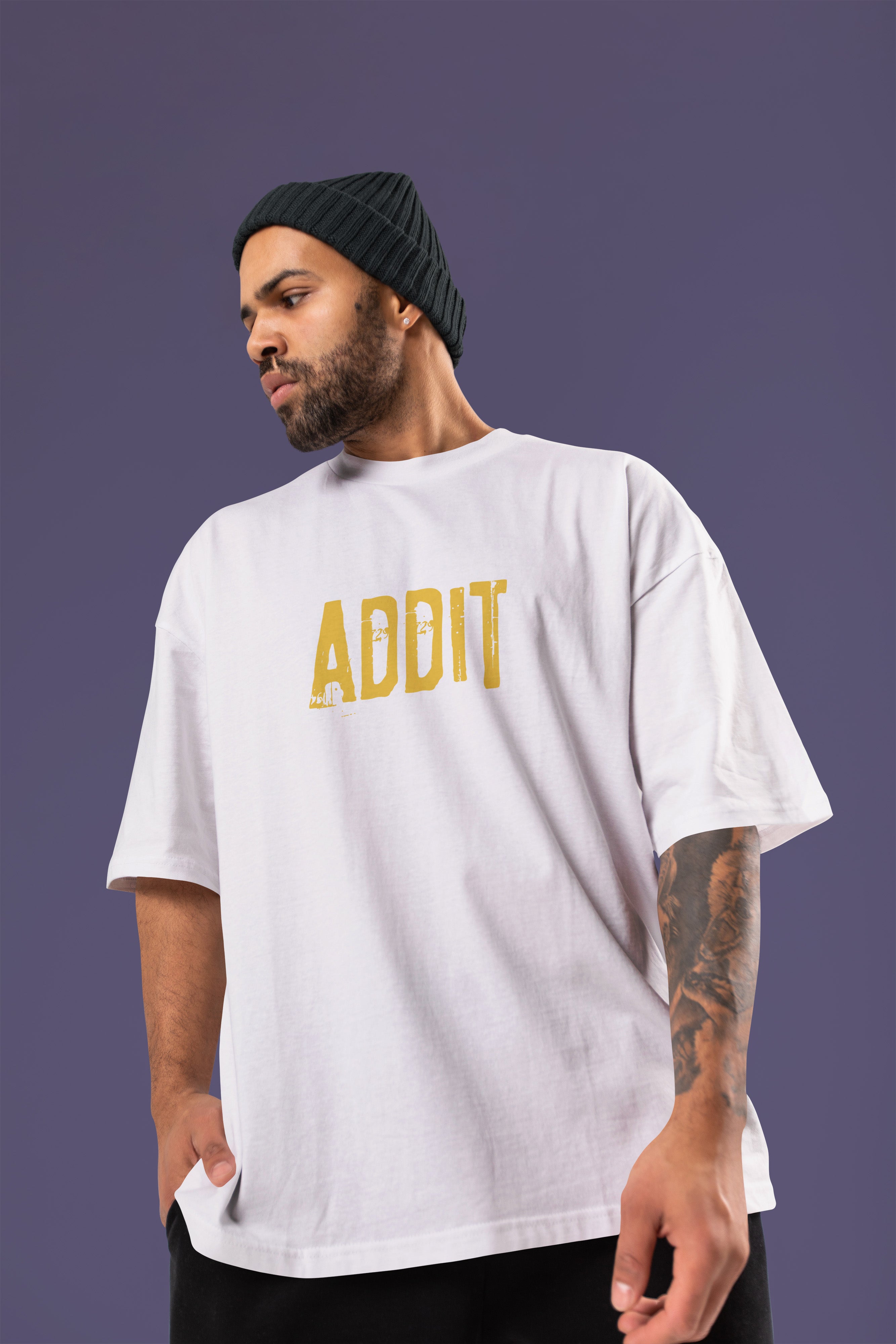 BORN RACE Premium Oversize Tshirt (White)