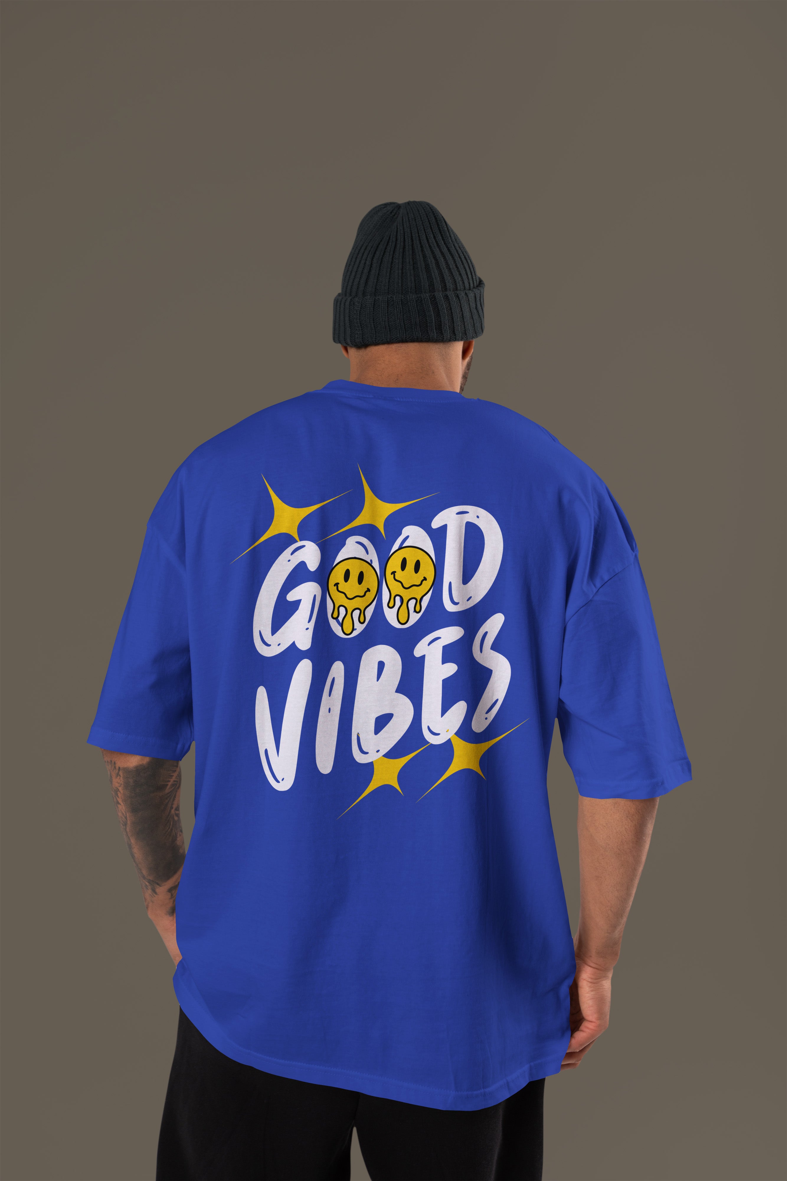 GOOD VIBES Premium Oversize Tshirt (Royal Blue)